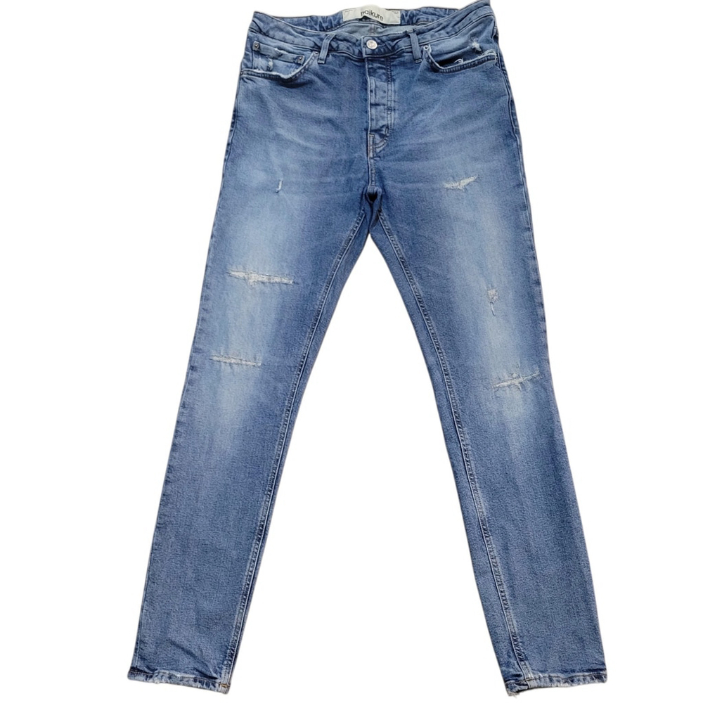 Haikure Cleveland Crop Distressed Comfort Men's Jeans Size 35/30